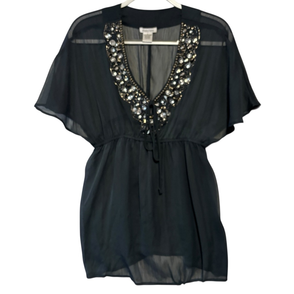 Dizzy Lizzy Dizzy Lissy Tunic Coverup Embellished rhinestone whimsygoth top
